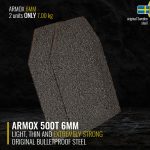 Bulletproof plate for plate carrier ARMOX 500T 6mm - EXTREMELY STRONG