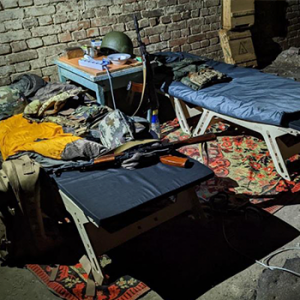 folding bed in shelter