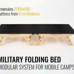 military folding bed modular system with mattress