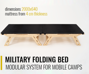 military folding bed modular system with mattress